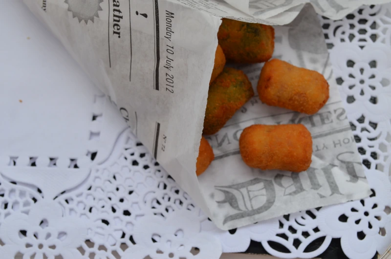 Croquetas crujientes recién hechas