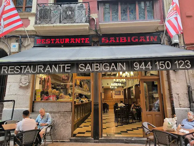Fachada de Saibigain, en Barrenkale Barrena, Casco Viejo de Bilbao